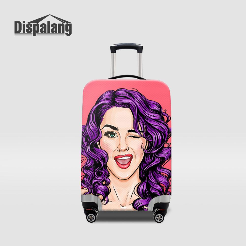 Waterproof Suitcase Cover Protector - Women's Custom Cartoon Print Luggage Cover