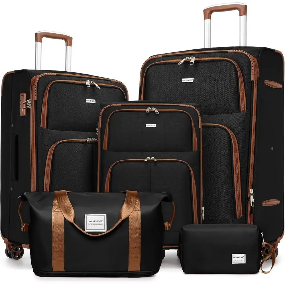 5-Piece Expandable Suitcase Se - огляд і ціна Expandable Hard Shell Luggage Set