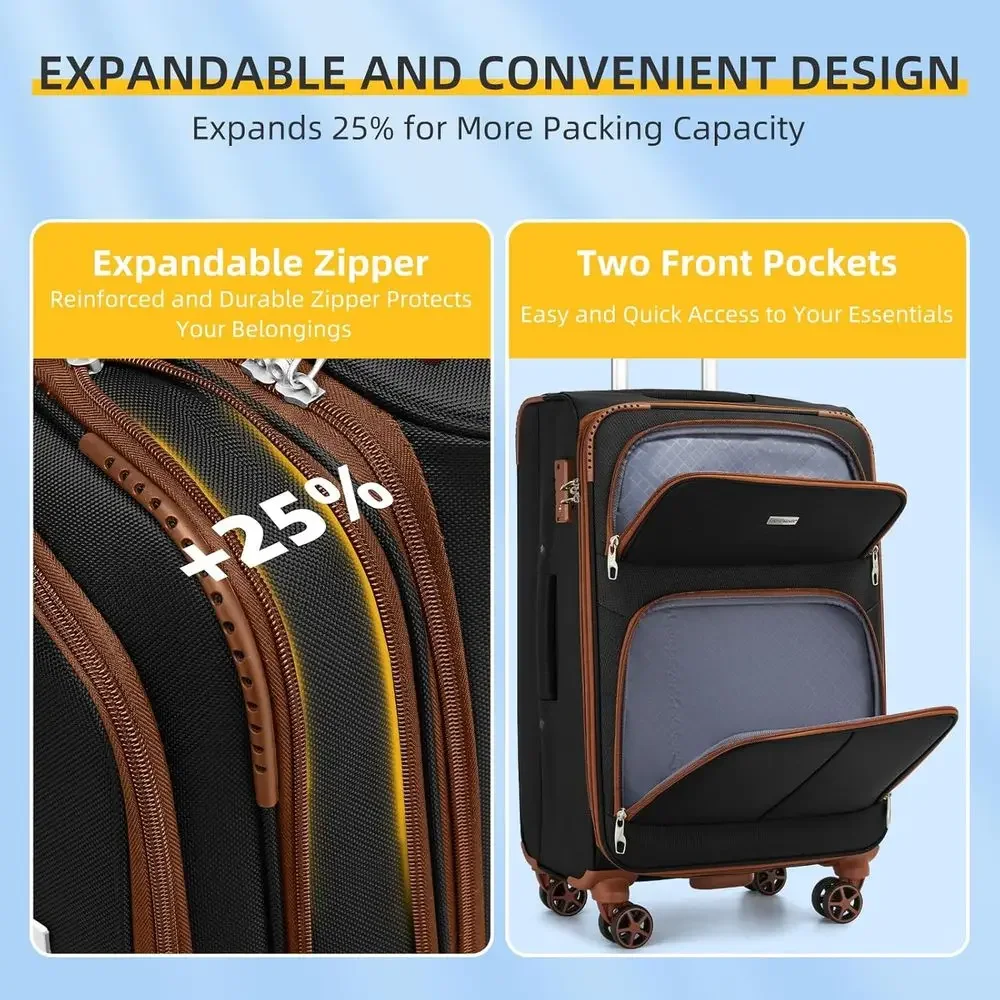 5-Piece Expandable Suitcase Se - огляд і ціна Expandable Hard Shell Luggage Set