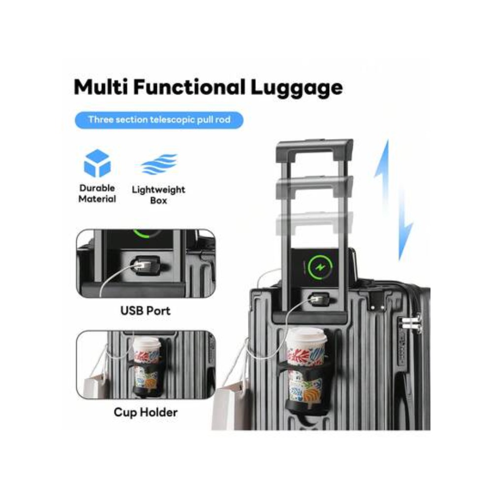 20 Inch Carry On Luggage With  - огляд і ціна Spinner Wheel Rolling Suitcase 20 Inch