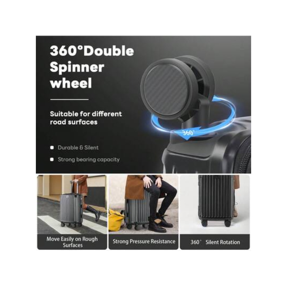 20 Inch Carry On Luggage With  - огляд і ціна Spinner Wheel Rolling Suitcase 20 Inch