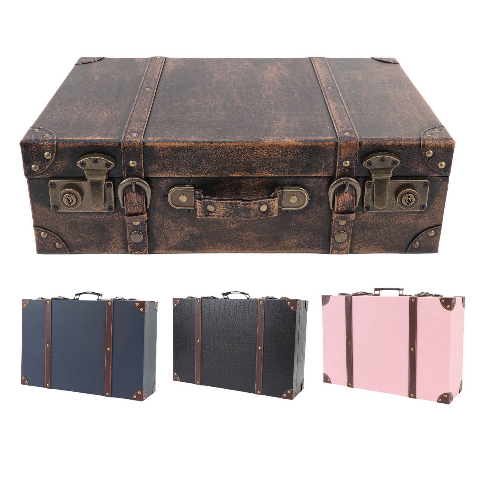 Vintage Suitcase Box Travel St - огляд і ціна Retro Vintage Trunk Suitcase