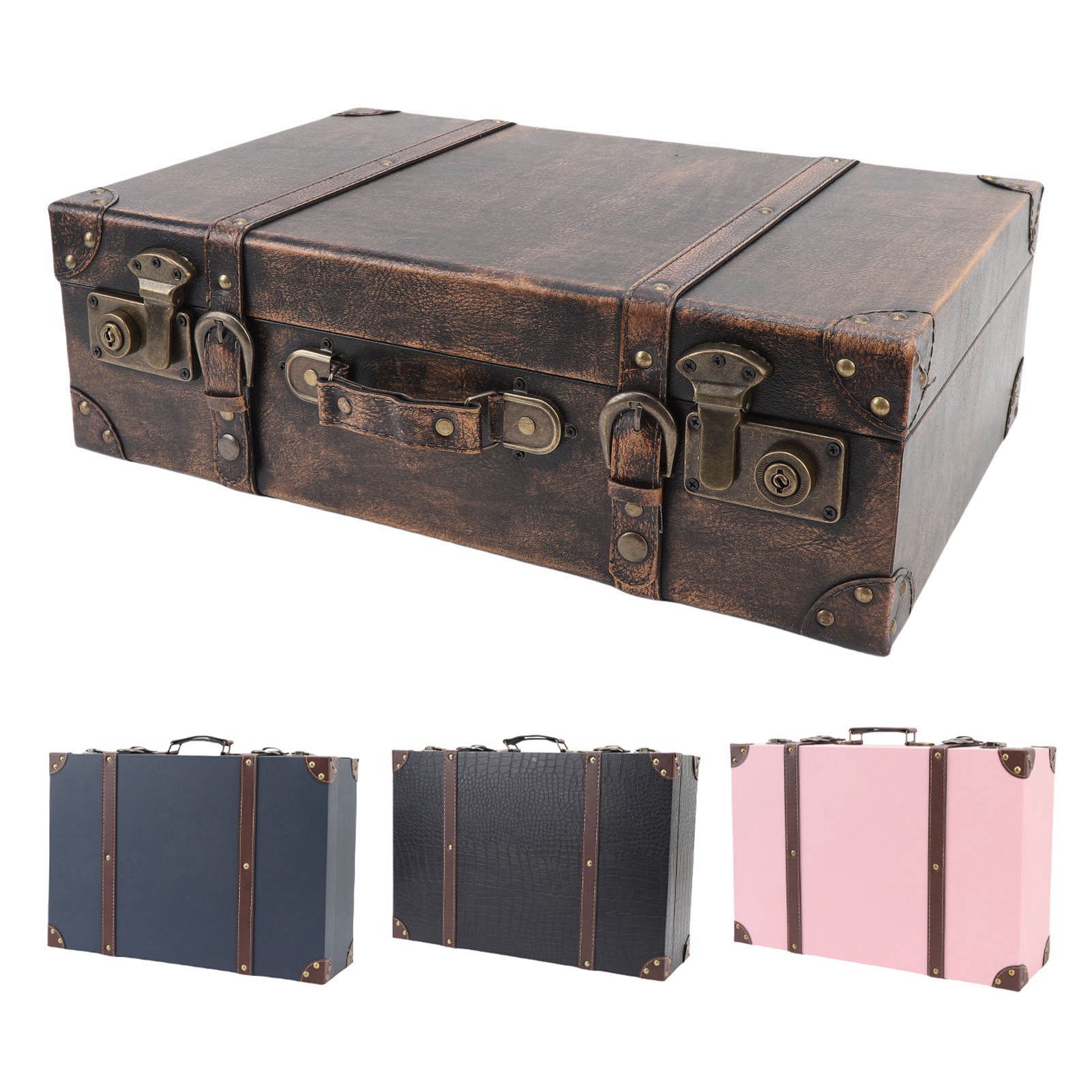 Vintage Suitcase Box Travel St - огляд і ціна Retro Vintage Trunk Suitcase
