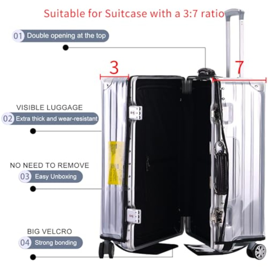 Veki Clear Suitcase Cover PVC  - огляд і ціна Luggage Protective Cover Transparent