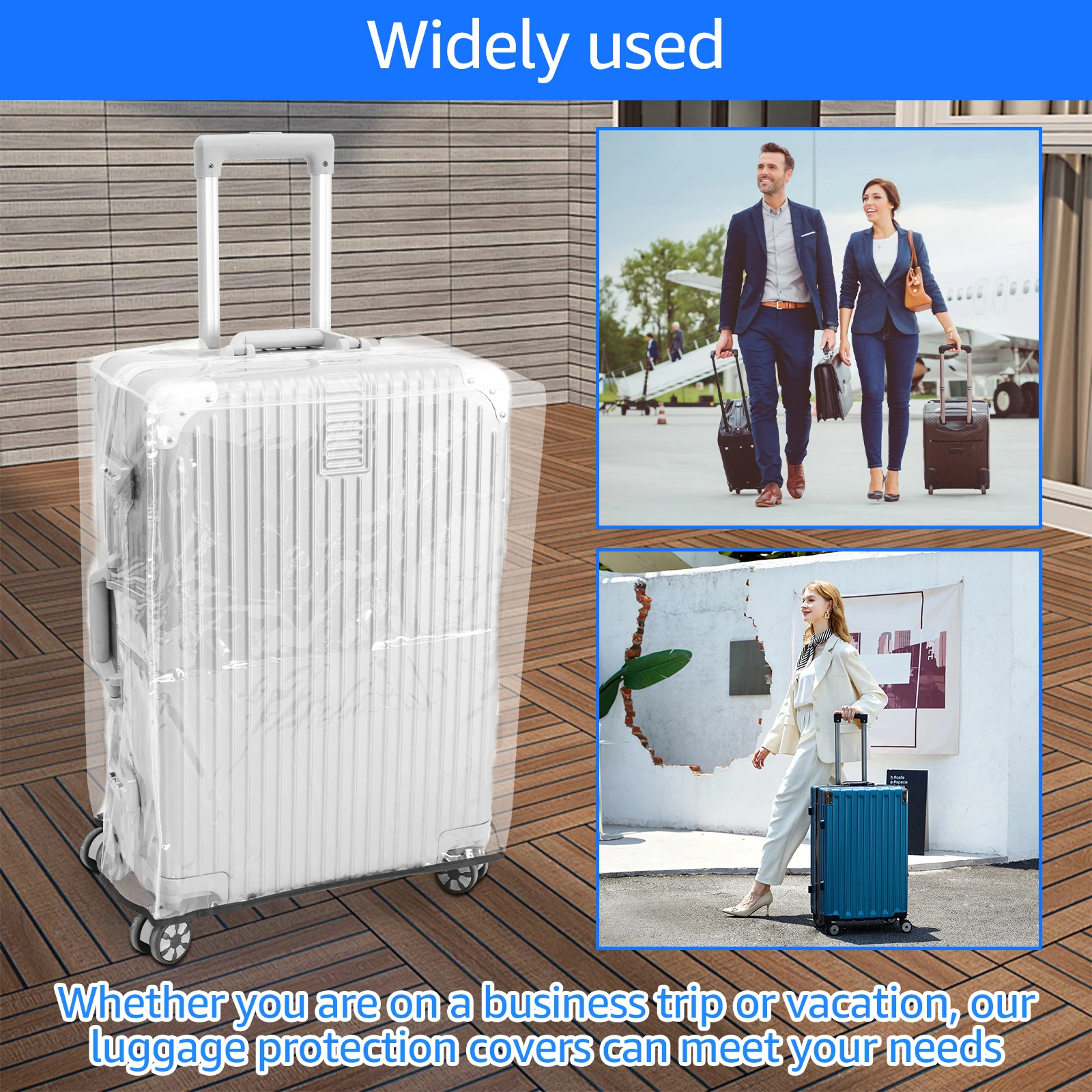 3Pcs Transparent PVC Luggage P - огляд і ціна Luggage Protective Cover Transparent