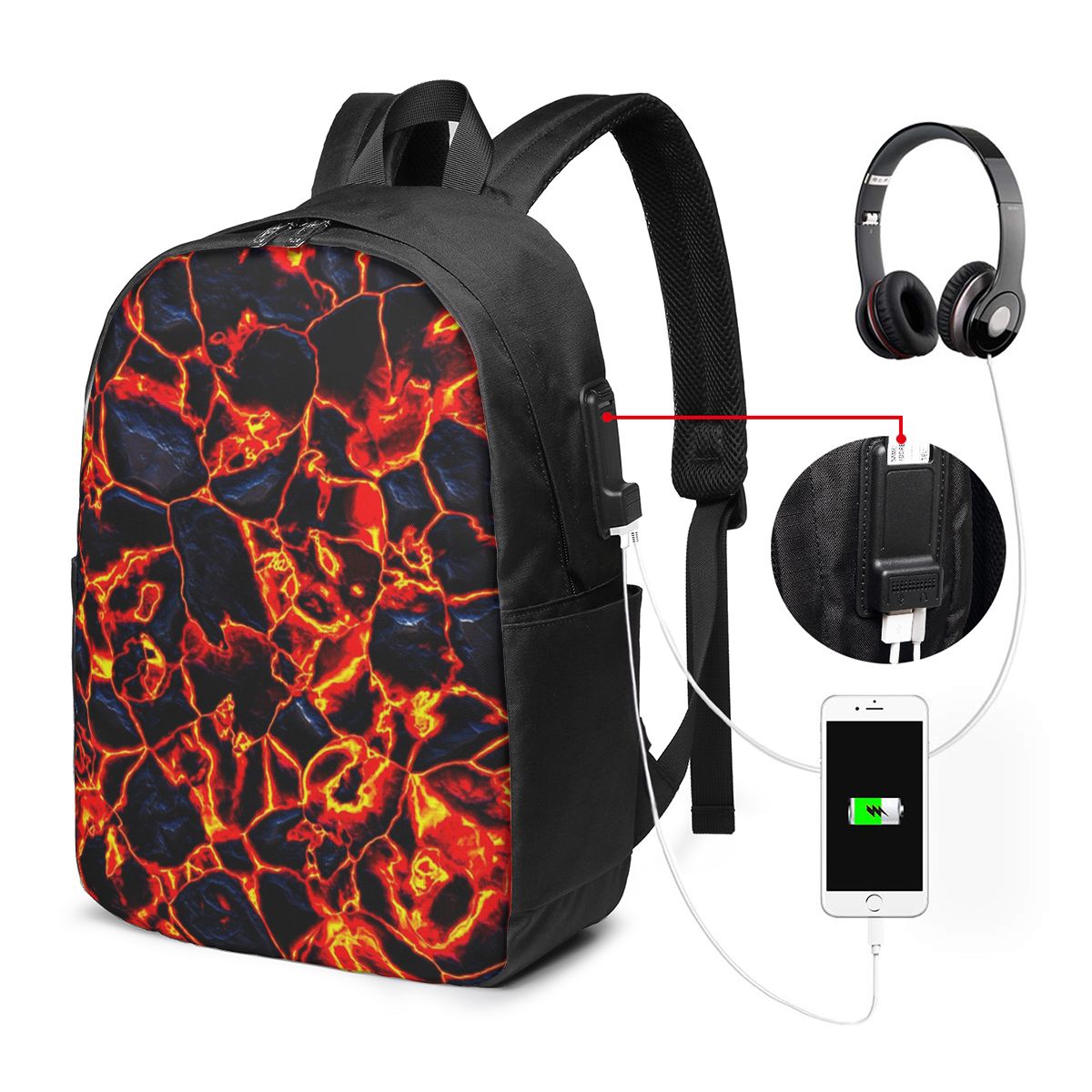 Magma Volcano Lava Fire Backpa - огляд і ціна Travel Bags