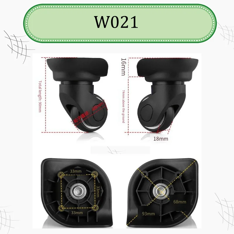 For W021 Universal Luggage Whe - огляд і ціна Silent Replacement Luggage Wheels