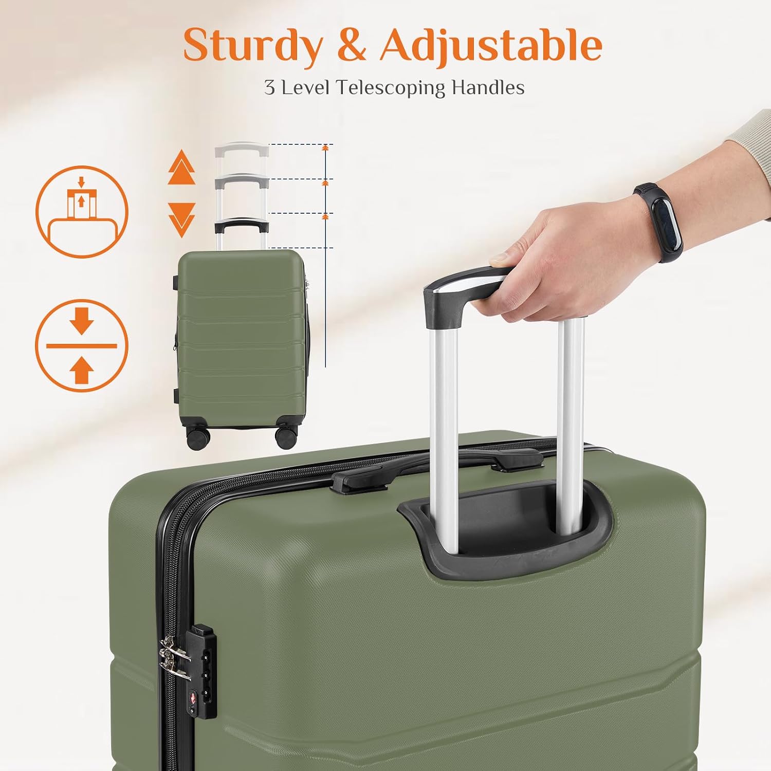 28 Inch Carry on Luggage, Hard - огляд і ціна Expandable Hard Shell Luggage Set