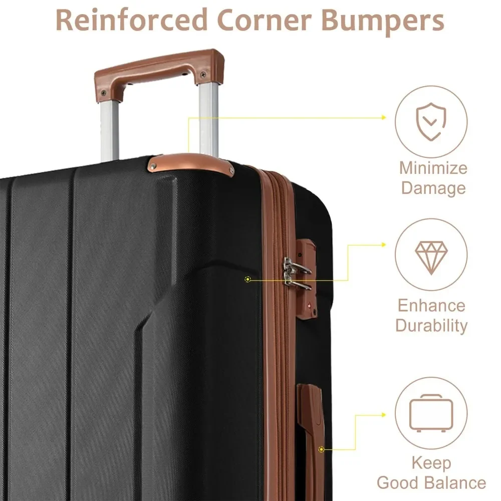 Luggage Sets 3 Piece, Expandab - огляд і ціна Expandable Hard Shell Luggage Set