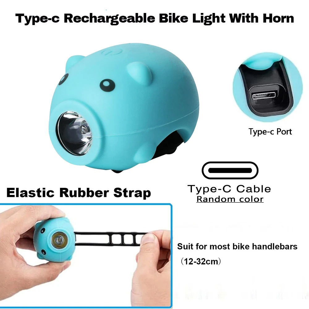 Cute Pig Bicycle Front Light w - огляд і ціна Kids Ride On Suitcase Scooter