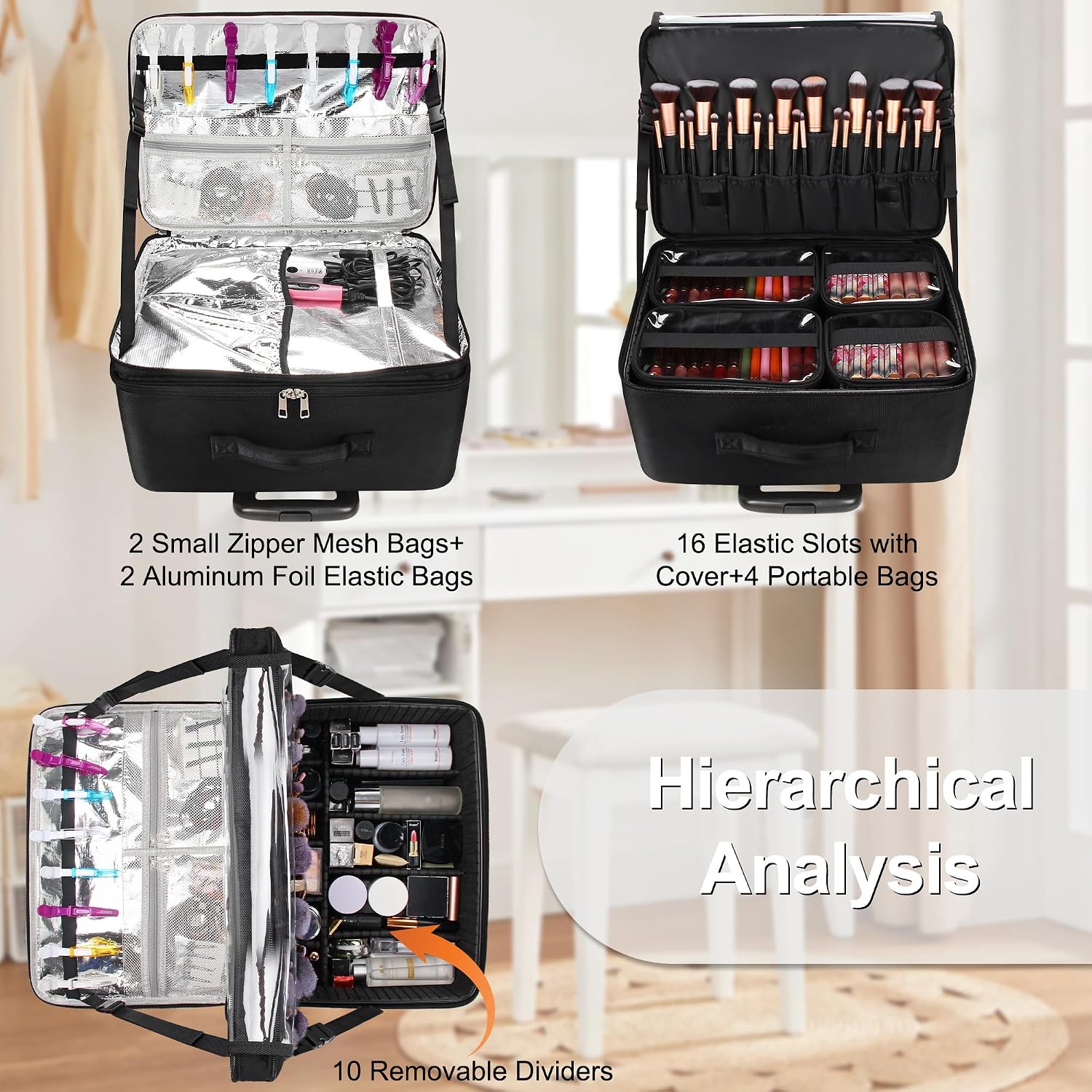 Extra Large Rolling Makeup Tra - огляд і ціна Travel Bags