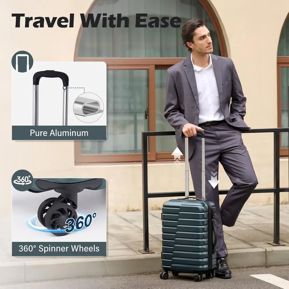 3-Piece Hard Shell Spinner Sui - огляд і ціна Expandable Hard Shell Luggage Set