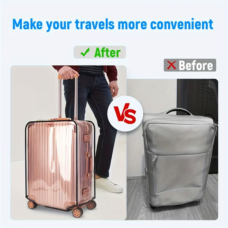 Transparent Luggage Cover - Wa - огляд і ціна Luggage Protective Cover Transparent