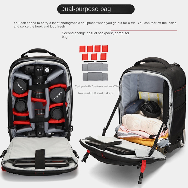 Trolley Photography Backpack P - огляд і ціна Foldable Rolling Luggage Bag